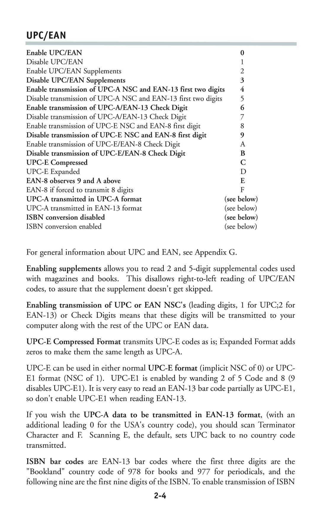 Worth Data P11/12 user manual Upc/Ean 