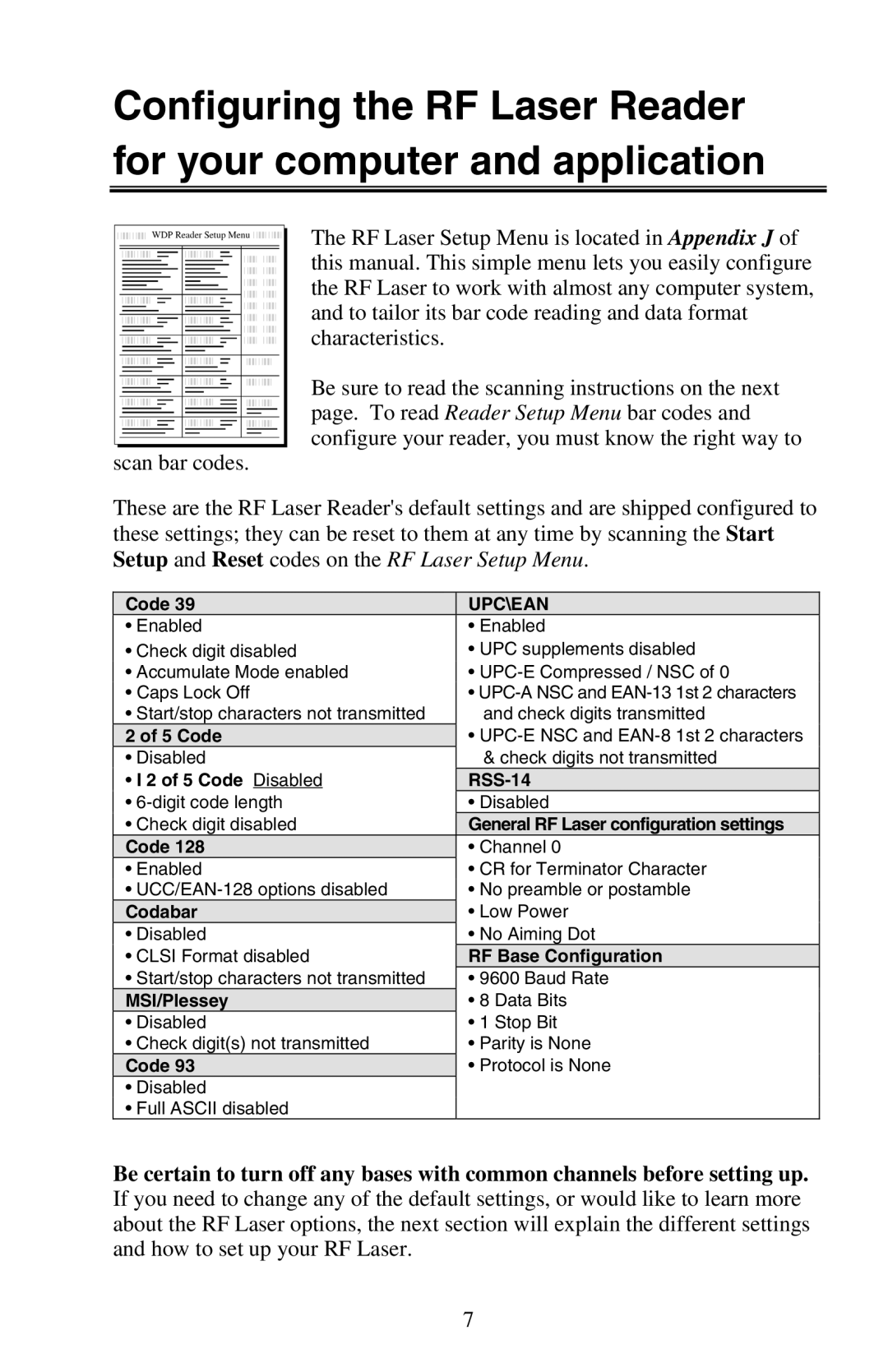 Worth Data RF Laser user manual Upc\Ean 