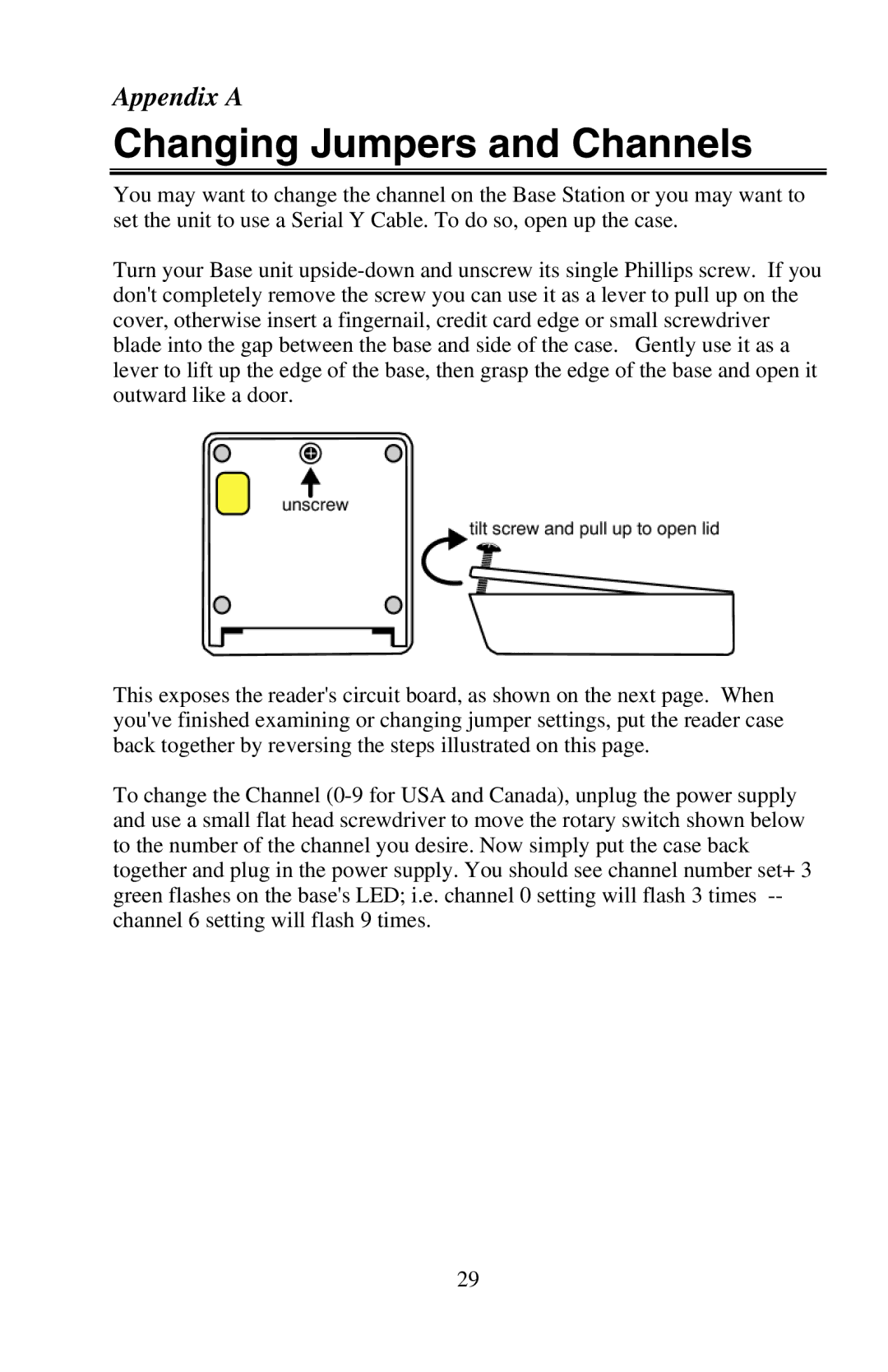 Worth Data RF Laser user manual Changing Jumpers and Channels 