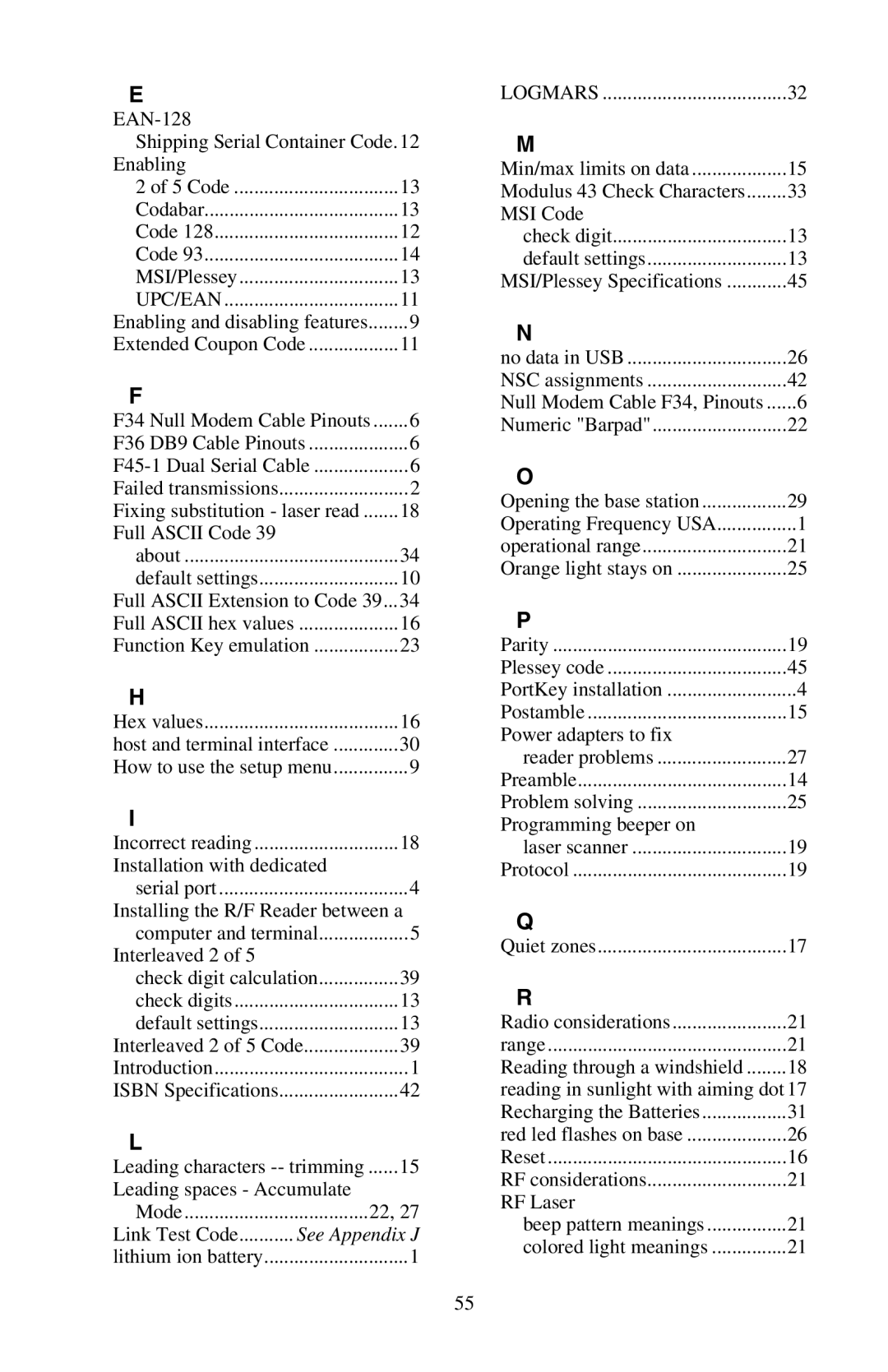 Worth Data RF Laser user manual See Appendix J 