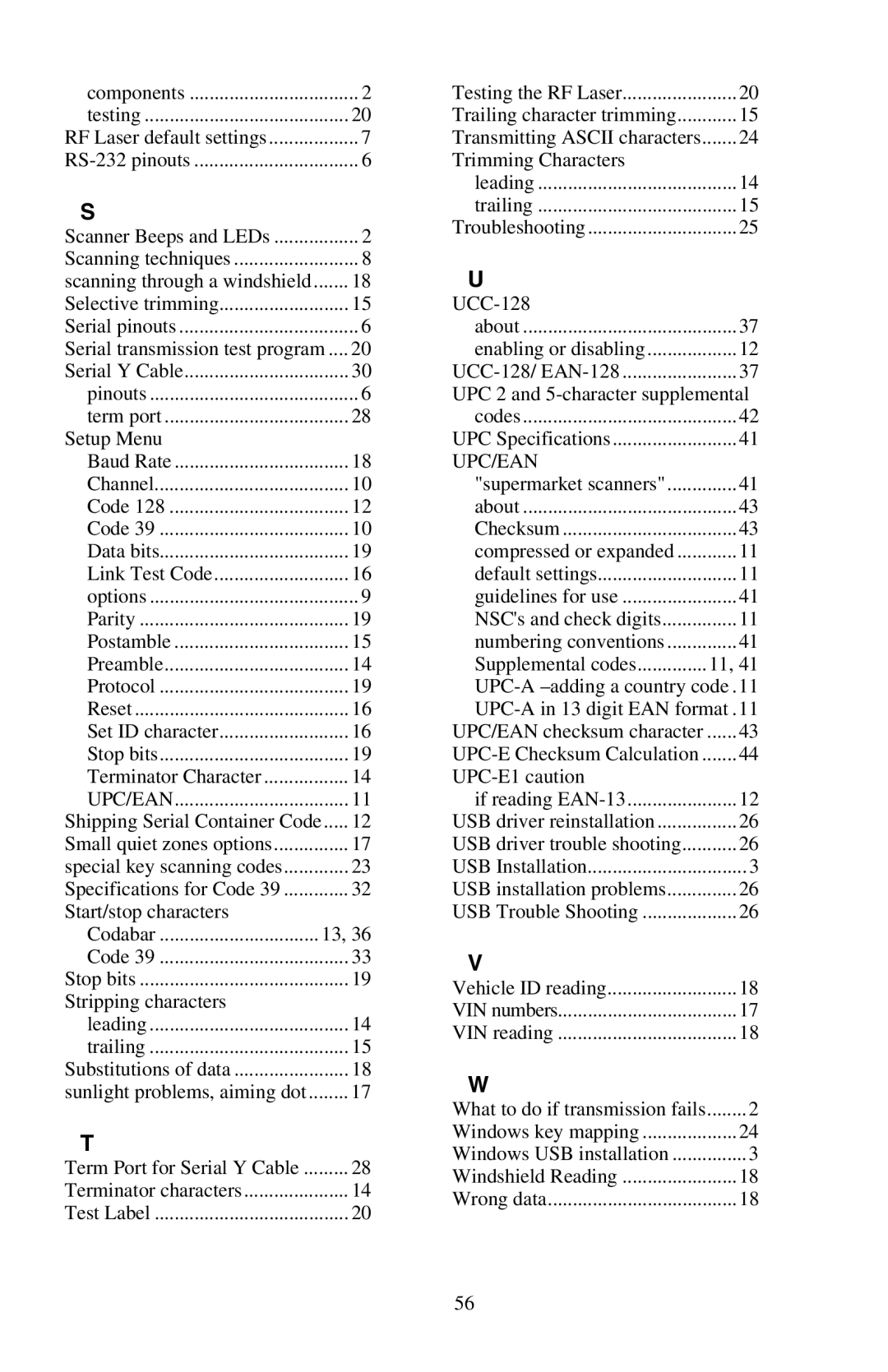 Worth Data RF Laser user manual Upc/Ean 