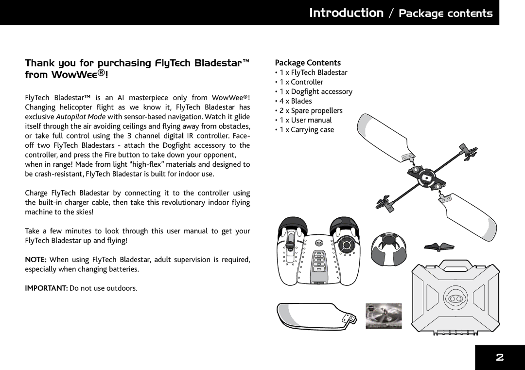 Wow Wee 4055 user manual Introduction / Package contents 