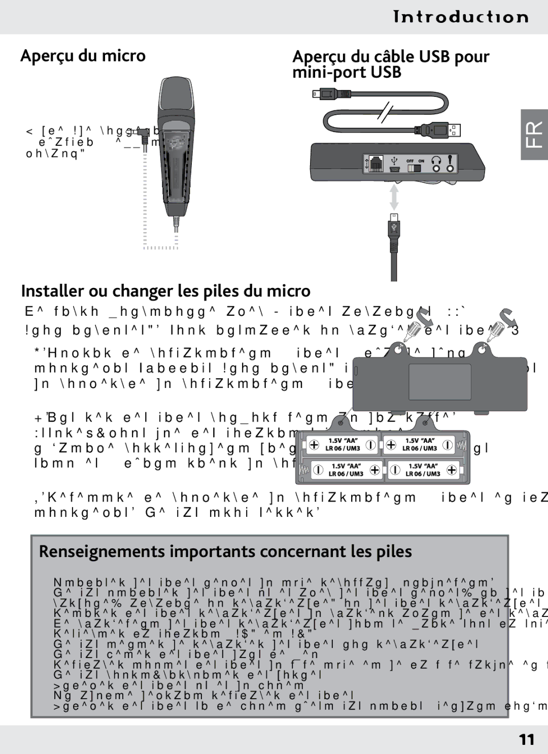 Wow Wee 62473 user manual Aperçu du micro, Renseignements importants concernant les piles 