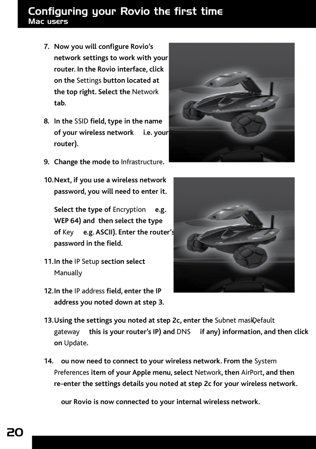 Wow Wee 8033 user manual Manually 