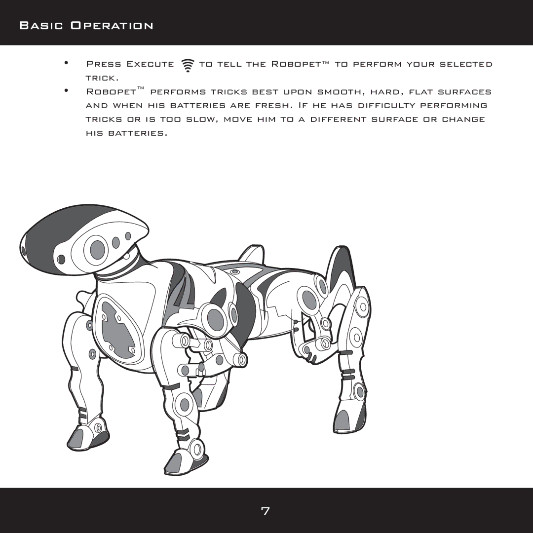 Wow Wee 8096 user manual Basic Operation 