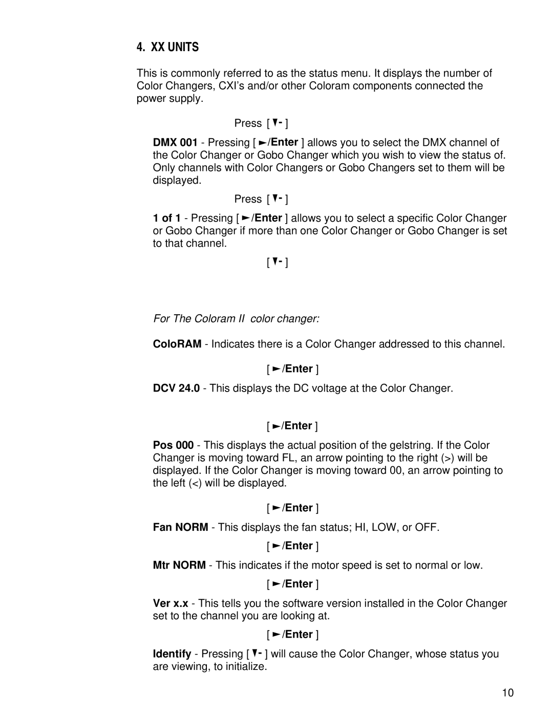 Wybron pmn user manual XX Units 