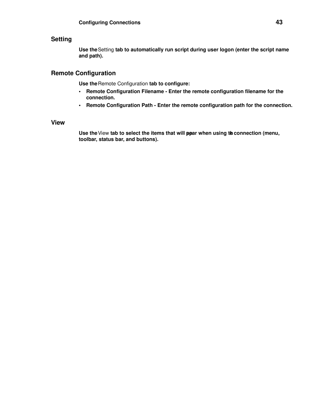 Wyse Technology 060413 manual Setting, Remote Configuration, View 