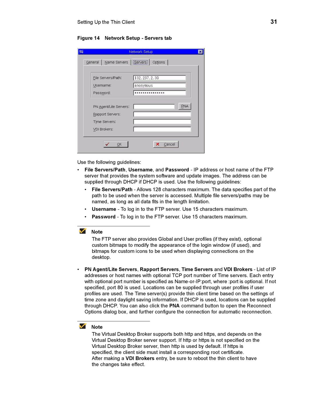 Wyse Technology 883681-08 Rev. E manual Network Setup Servers tab 