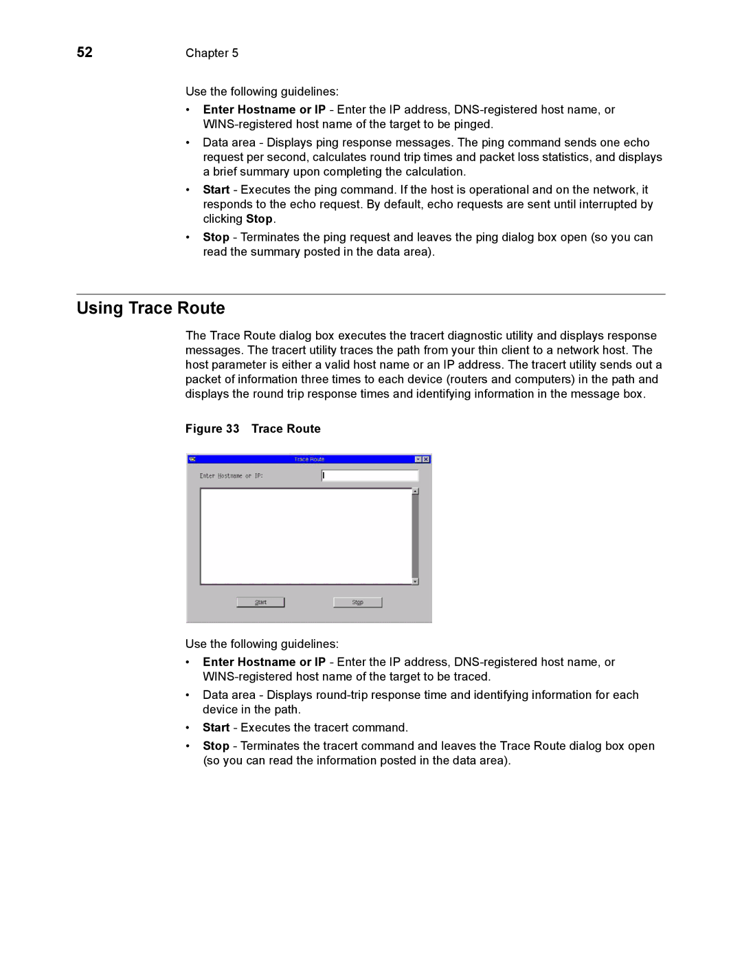 Wyse Technology 883681-08 Rev. E manual Using Trace Route 