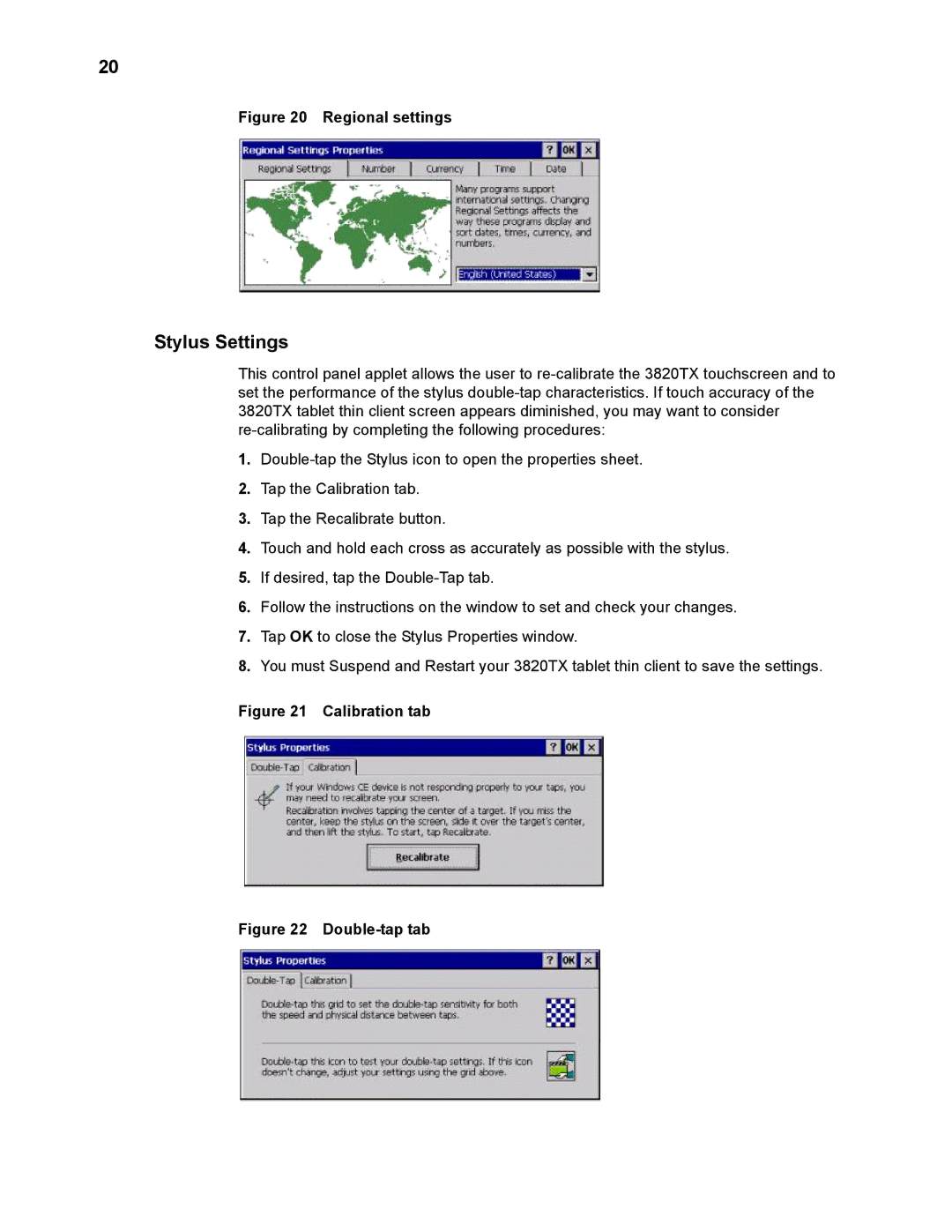Wyse Technology 3820TX manual Stylus Settings, Regional settings 