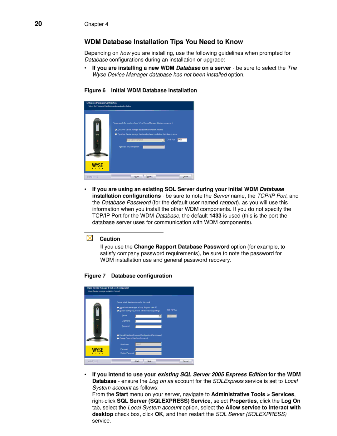 Wyse Technology 883886-01 manual WDM Database Installation Tips You Need to Know, Database configuration 