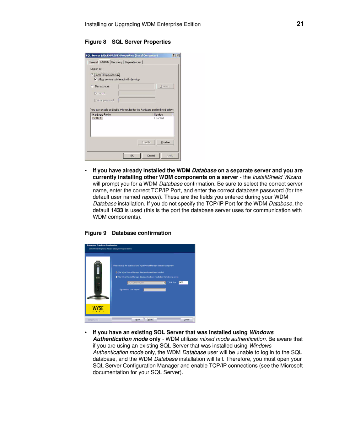 Wyse Technology 883886-01 manual Installing or Upgrading WDM Enterprise Edition 