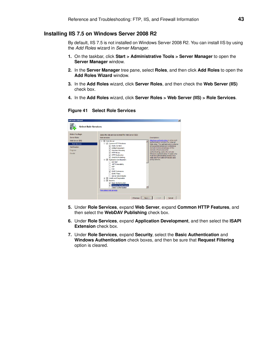 Wyse Technology 883886-01 manual Installing IIS 7.5 on Windows Server 2008 R2 