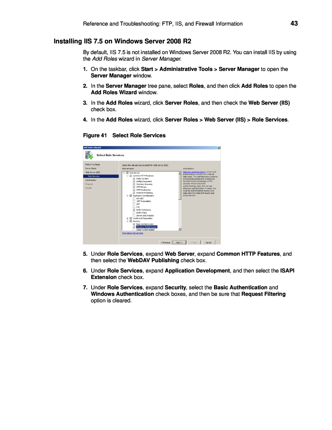 Wyse Technology 883886-01 manual Installing IIS 7.5 on Windows Server 2008 R2 