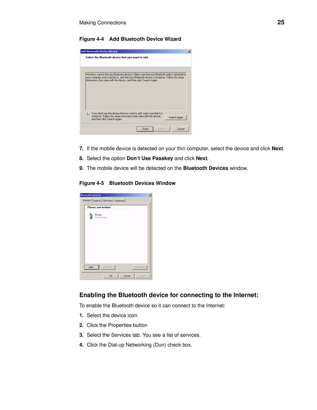 Wyse Technology 909522-41L manual Enabling the Bluetooth device for connecting to the Internet 