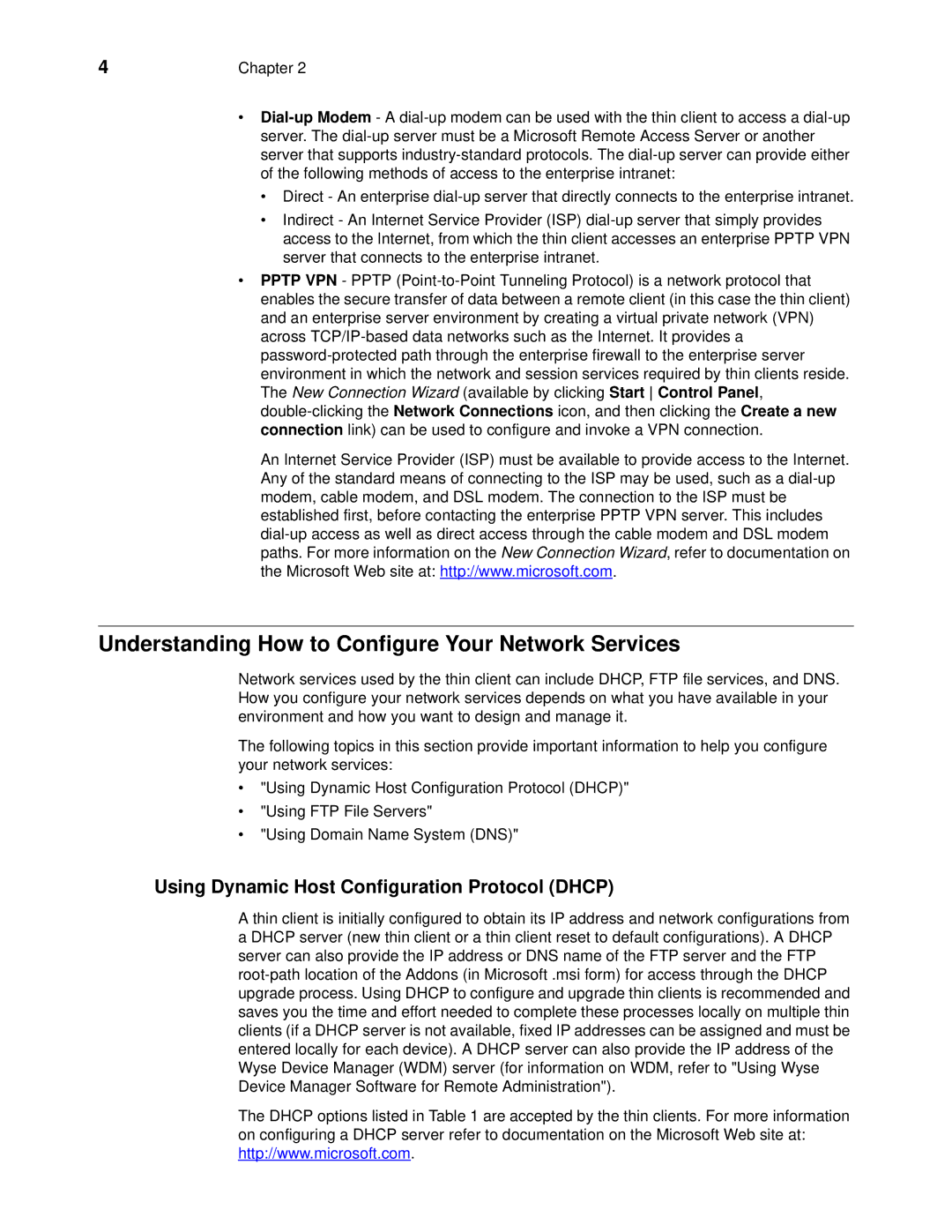 Wyse Technology 90955101L manual Understanding How to Configure Your Network Services 