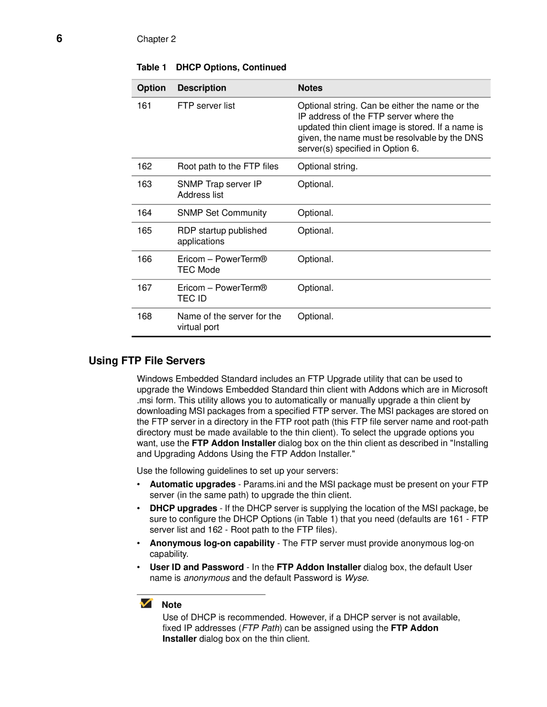 Wyse Technology 90955101L manual Using FTP File Servers 