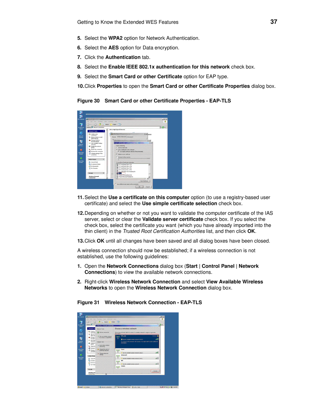 Wyse Technology 90955101L manual Smart Card or other Certificate Properties EAP-TLS 