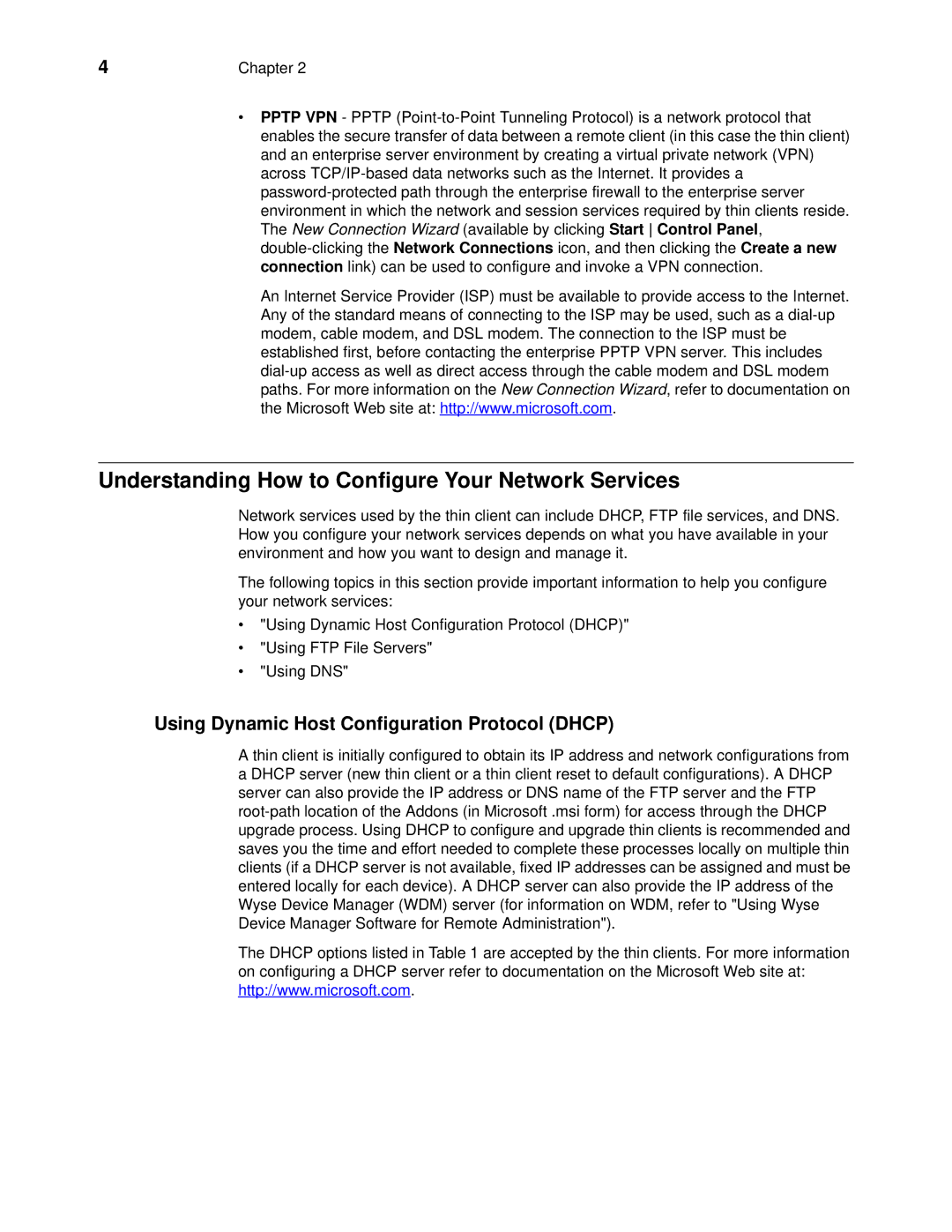 Wyse Technology R90L Understanding How to Configure Your Network Services, Using Dynamic Host Configuration Protocol Dhcp 