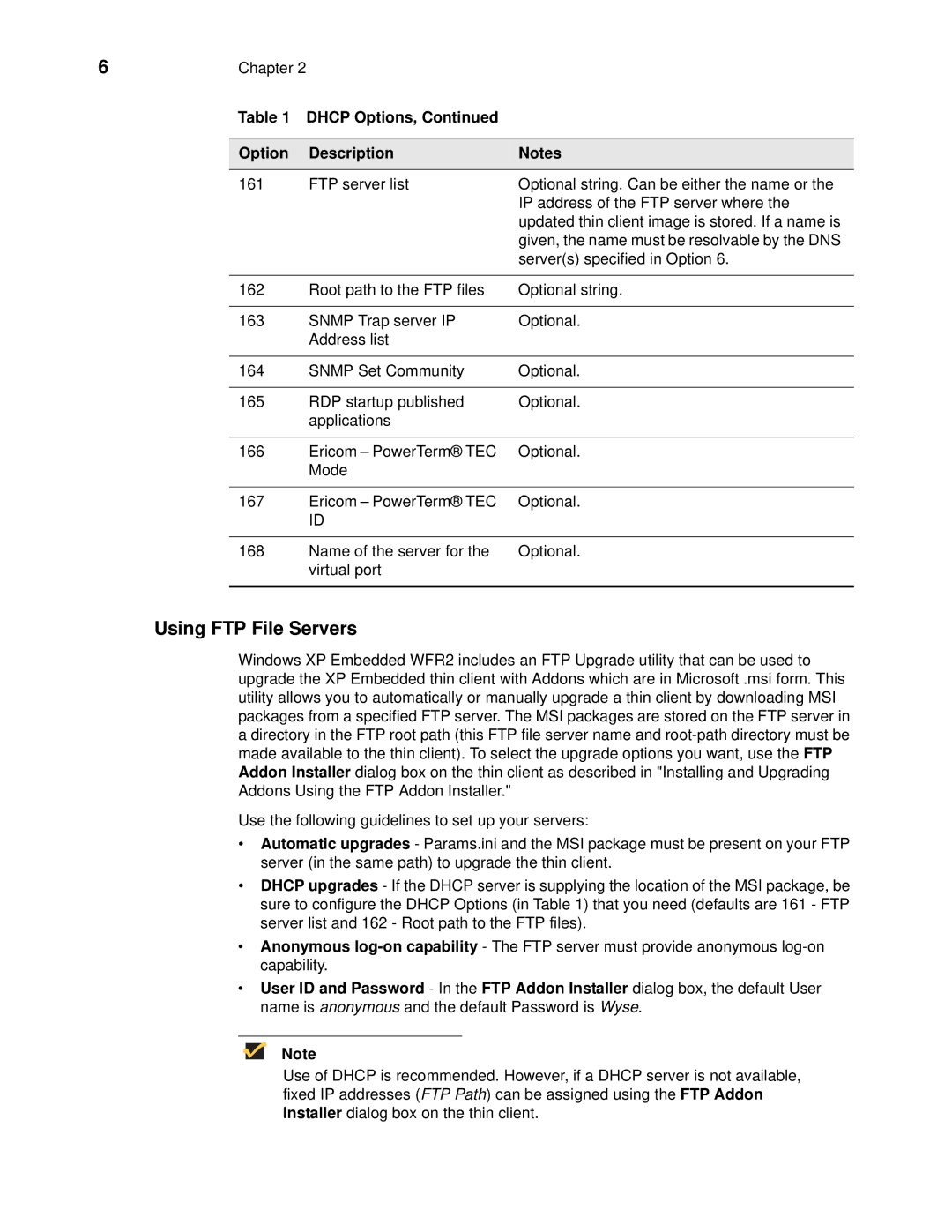 Wyse Technology R90L, C90LE manual Using FTP File Servers 