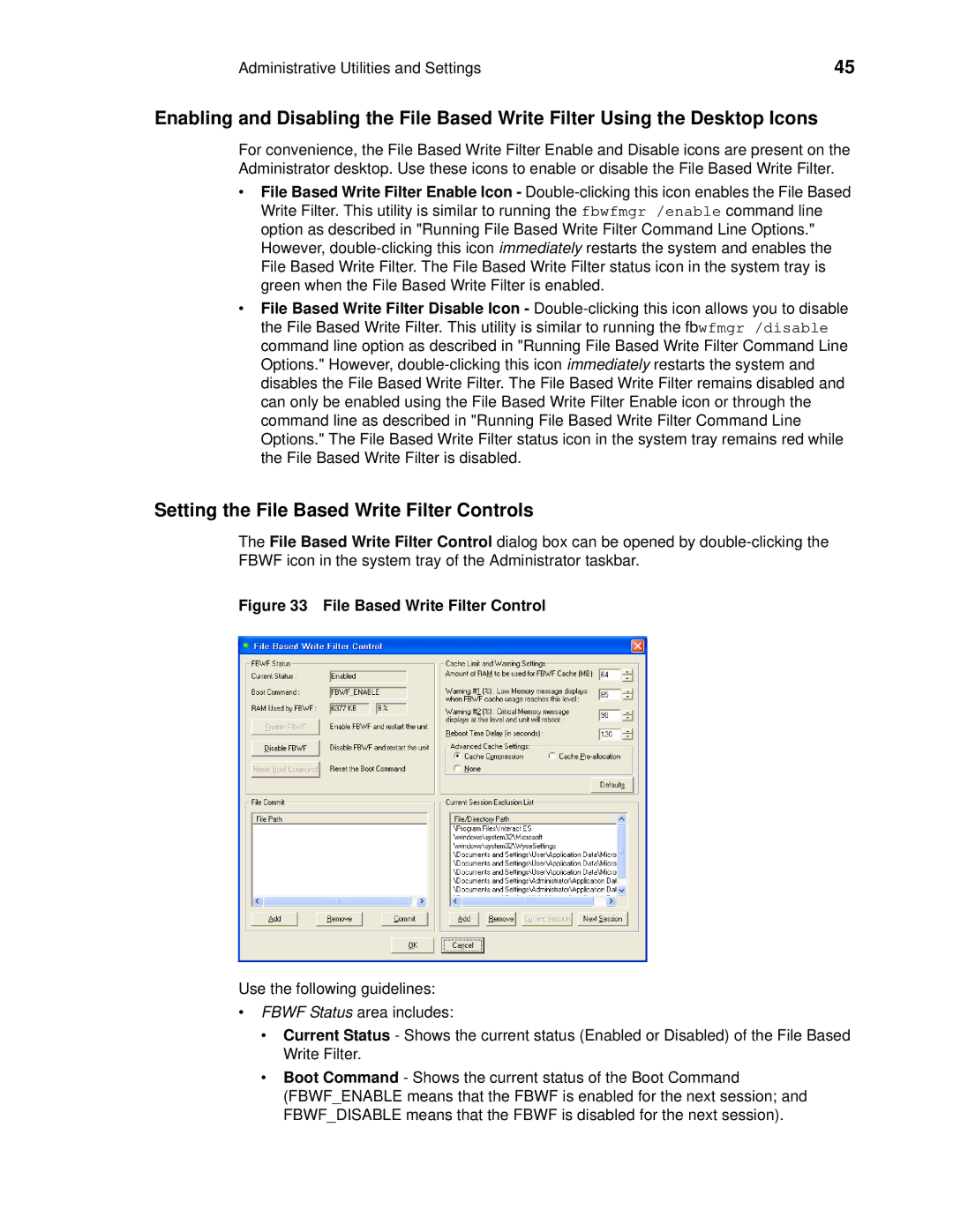 Wyse Technology C90LE, R90L manual Setting the File Based Write Filter Controls 