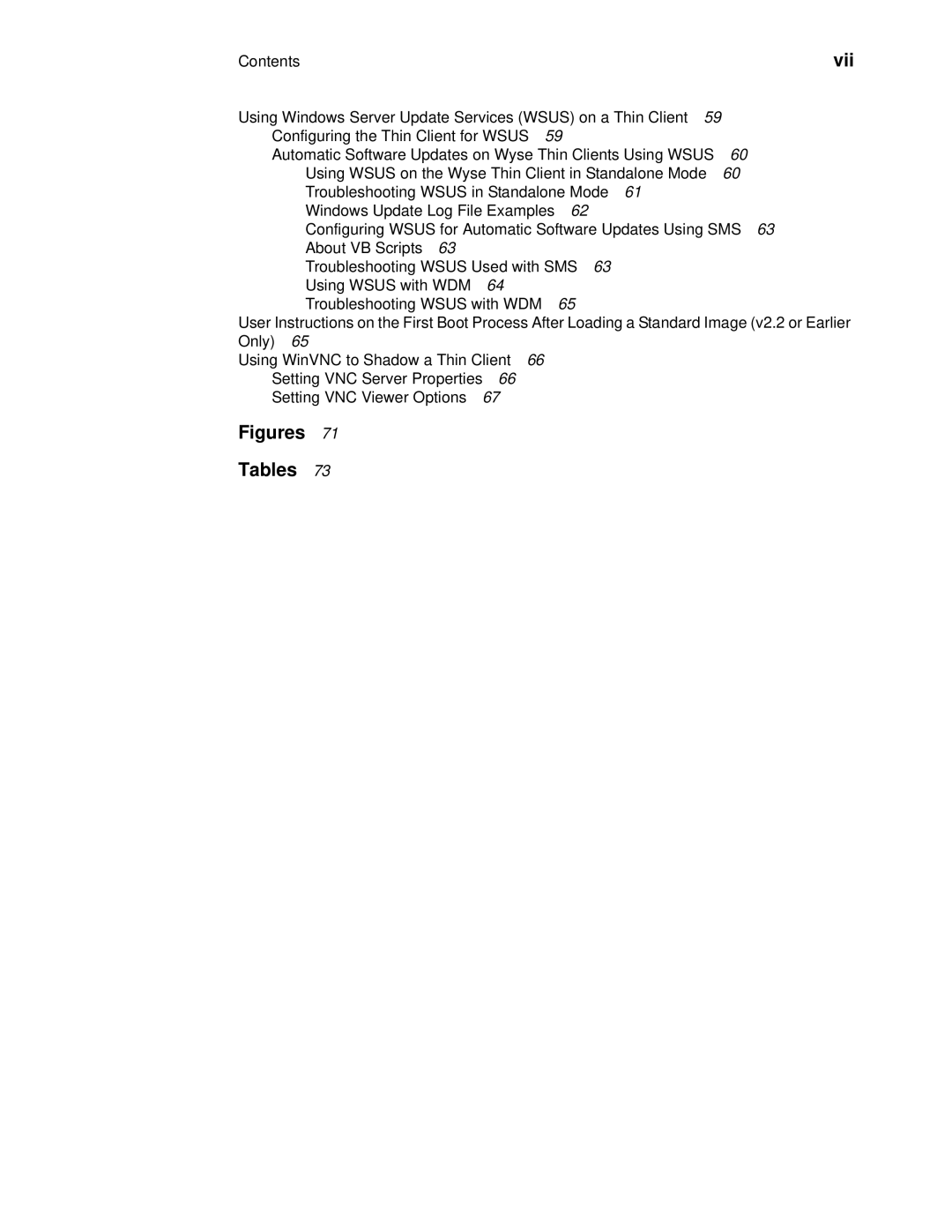 Wyse Technology C90LE, R90L manual Vii, Figures Tables 