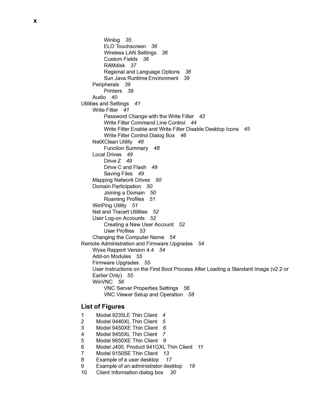 Wyse Technology TM 9000 Series manual List of Figures 