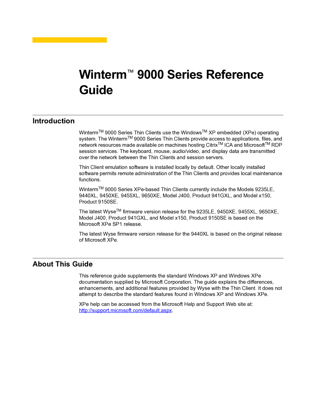 Wyse Technology TM 9000 Series manual Introduction 