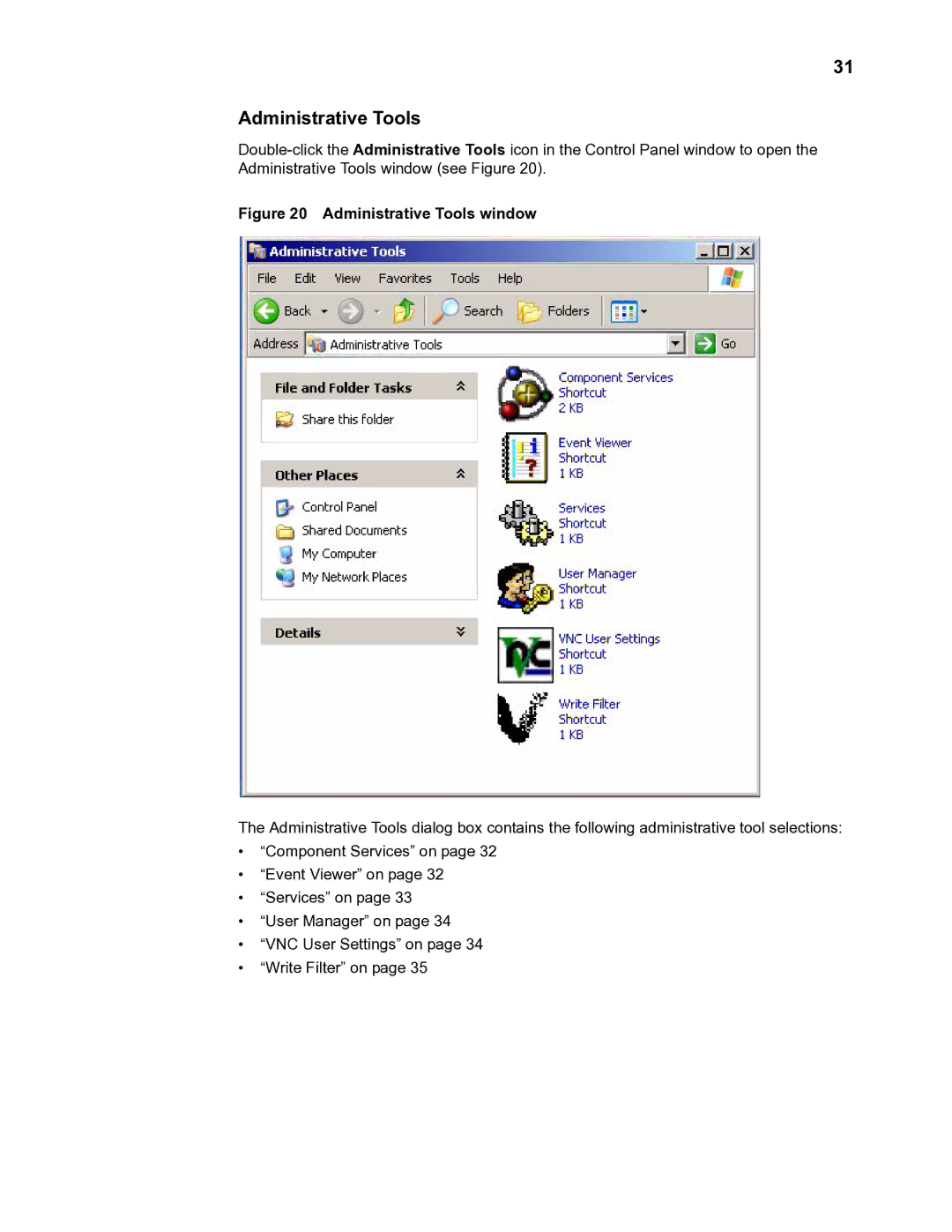 Wyse Technology TM 9000 Series manual Administrative Tools window 