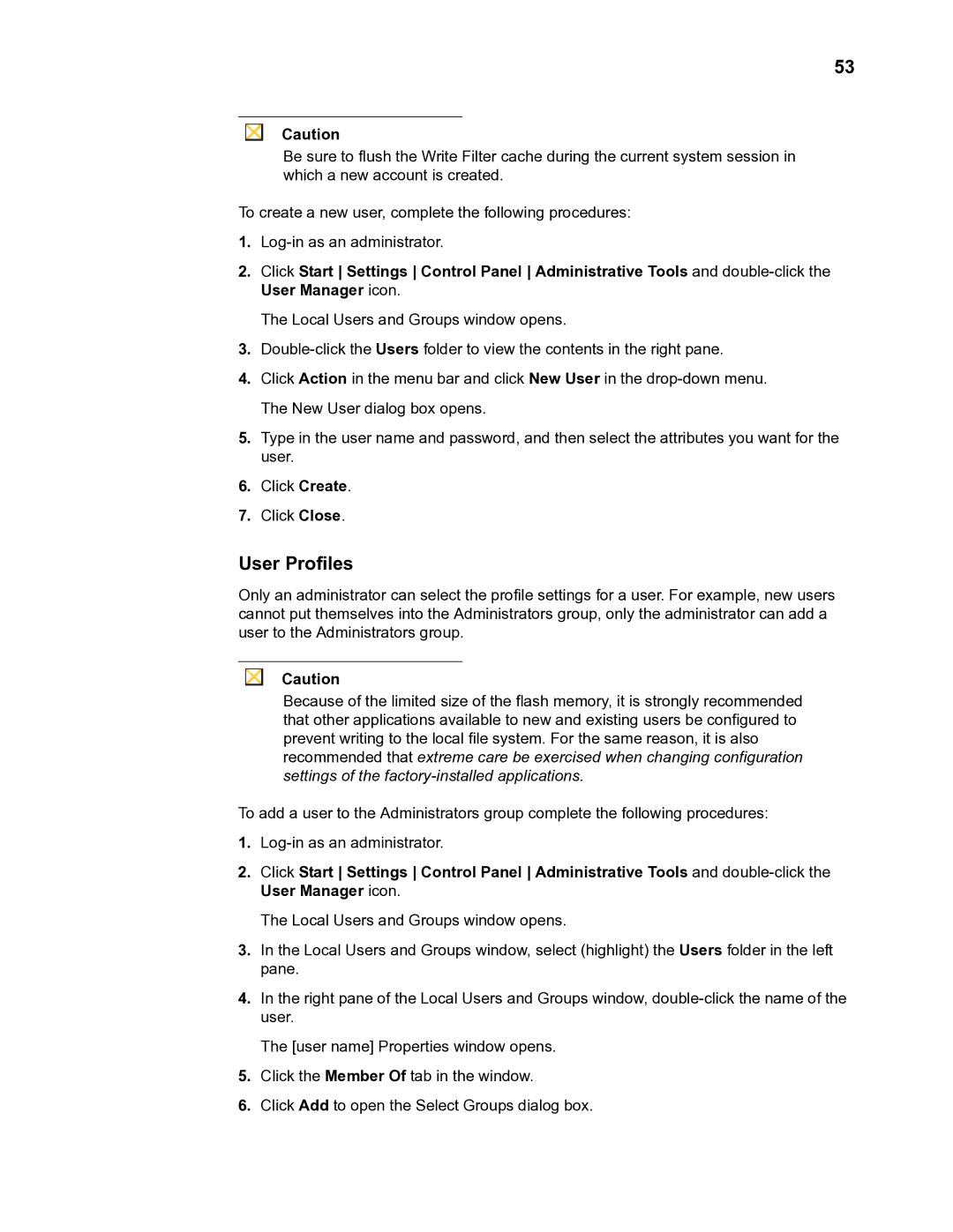 Wyse Technology TM 9000 Series manual User Profiles 