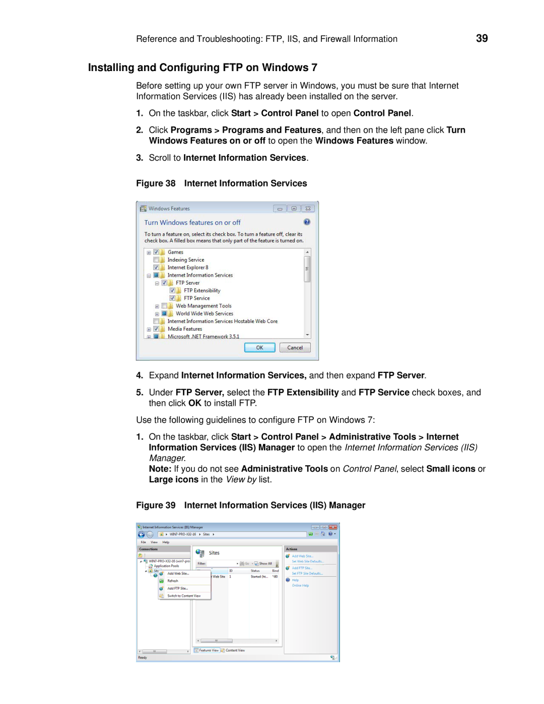 Wyse Technology wyse devise manager release 4.9 manual Installing and Configuring FTP on Windows 