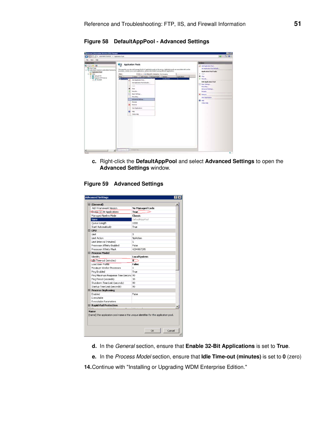 Wyse Technology wyse devise manager release 4.9 manual DefaultAppPool Advanced Settings 