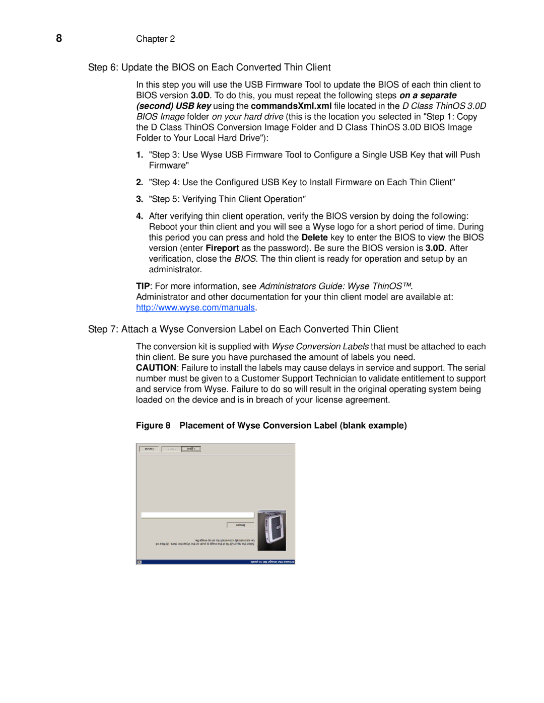 Wyse Technology wyse usb firmware tool manual Update the Bios on Each Converted Thin Client 