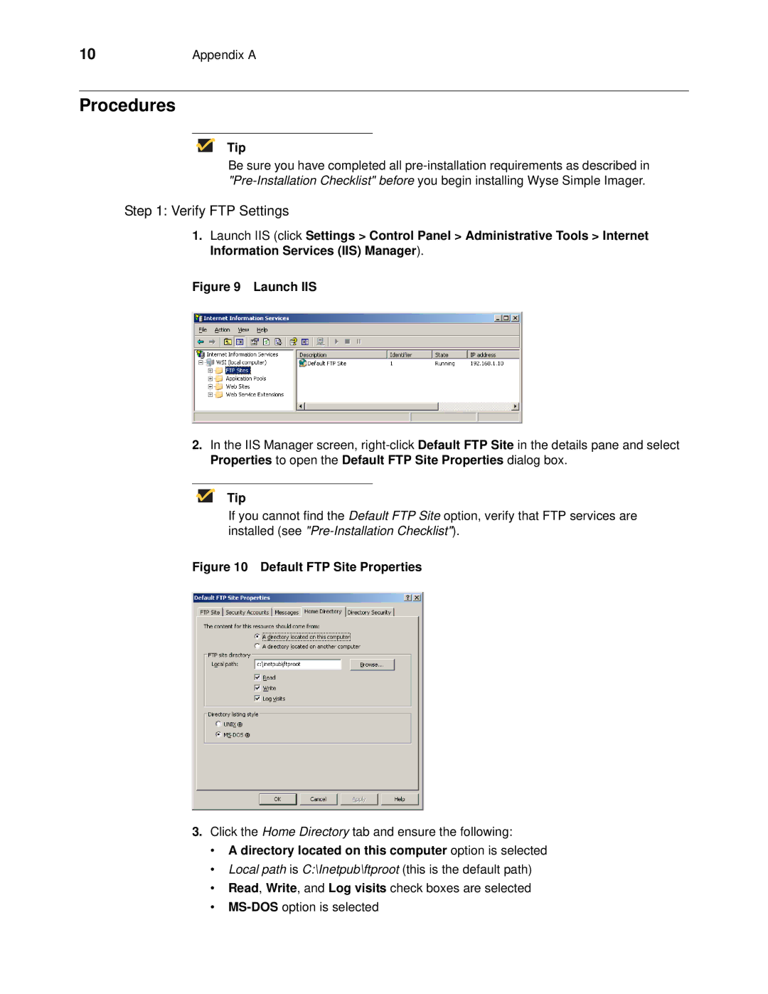 Wyse Technology wyse vx0le conversion to thinos manual Procedures, Verify FTP Settings 