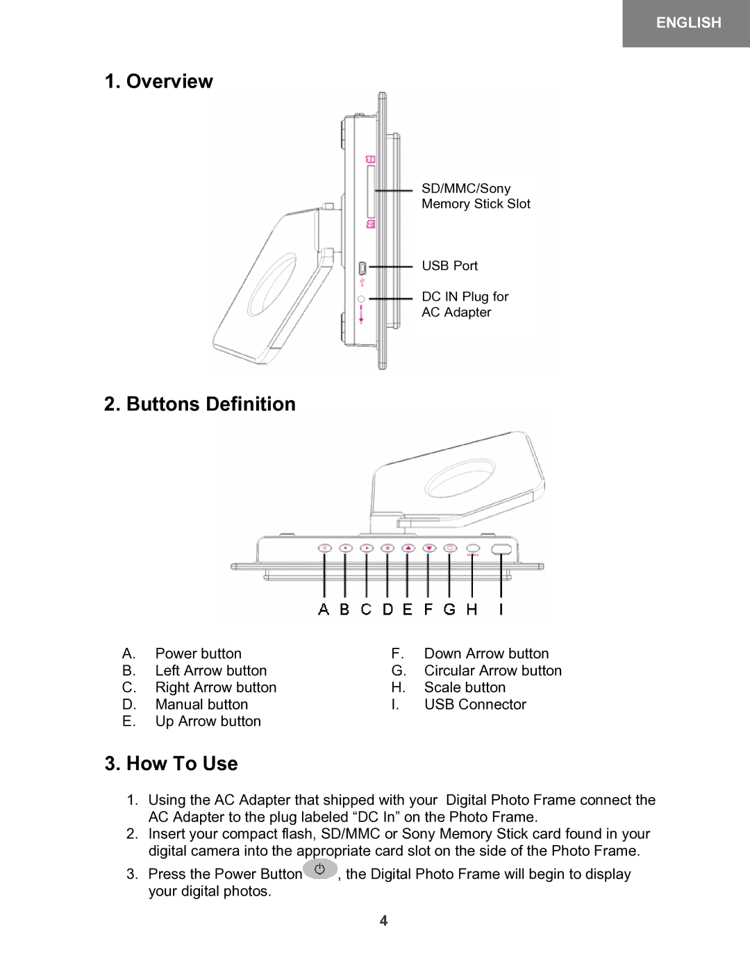 X-Micro Tech 100 user manual Overview, Buttons Definition, How To Use 