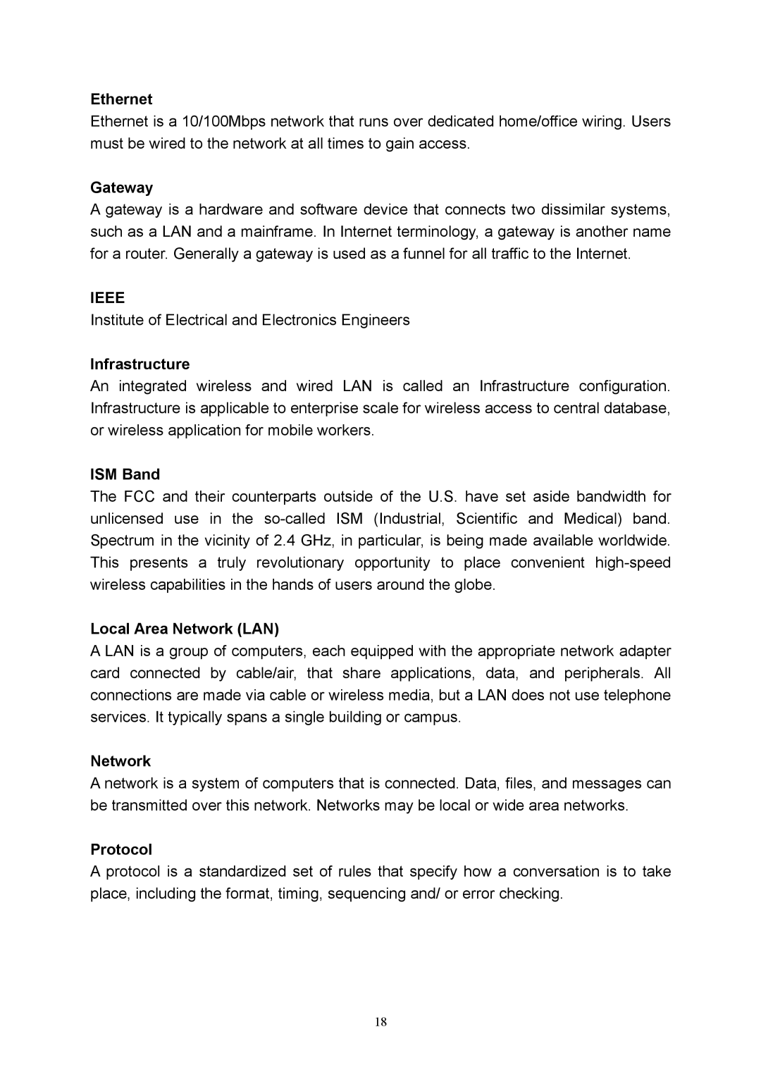 X-Micro Tech 11b mini user manual Ieee 