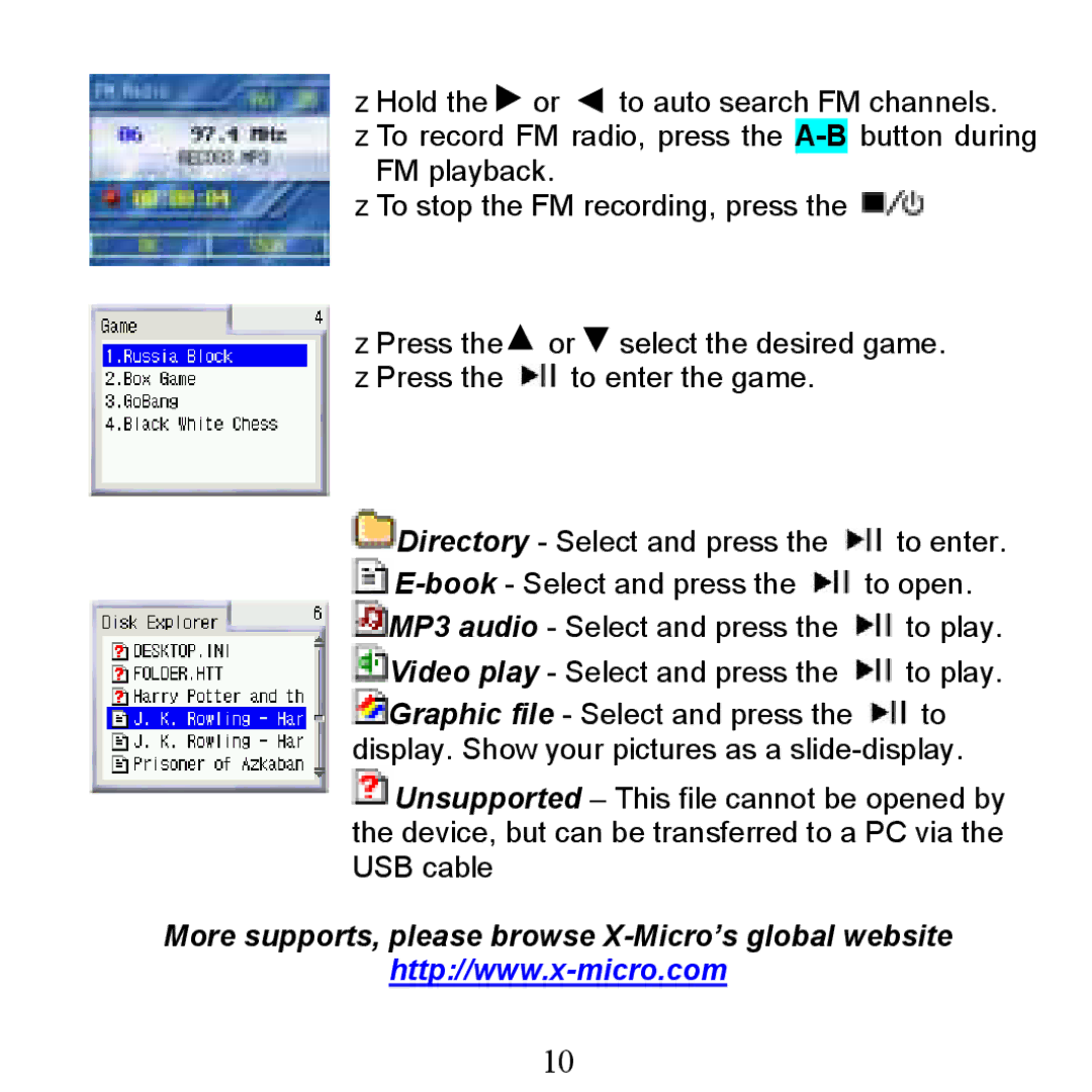 X-Micro Tech 210C, 200C manual More supports, please browse X-Micro’s global website 