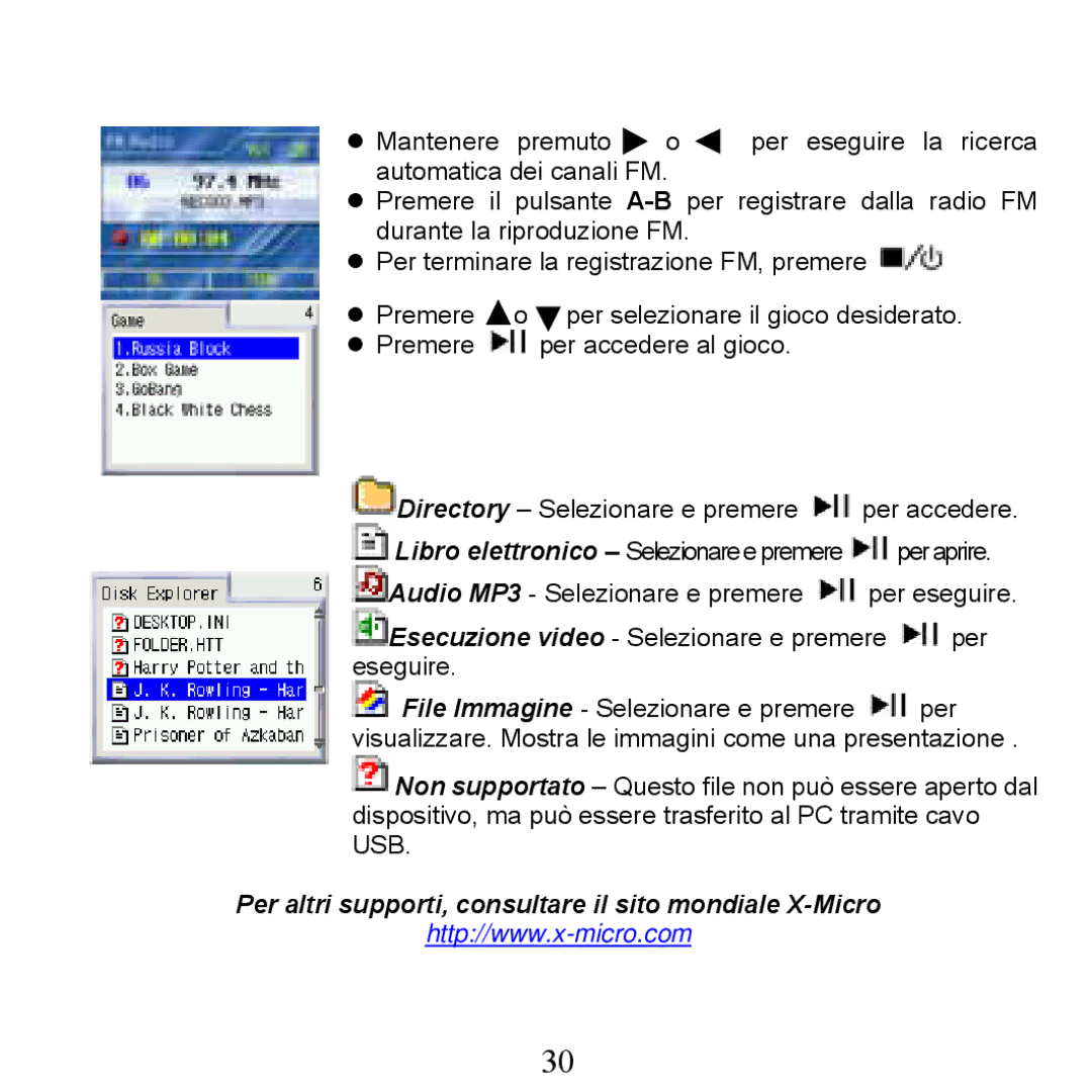 X-Micro Tech 210C, 200C manual Per altri supporti, consultare il sito mondiale X-Micro 