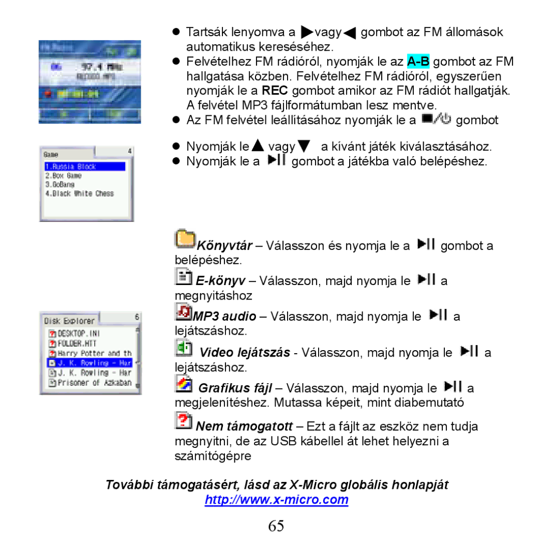 X-Micro Tech 200C, 210C manual További támogatásért, lásd az X-Micro globális honlapját 