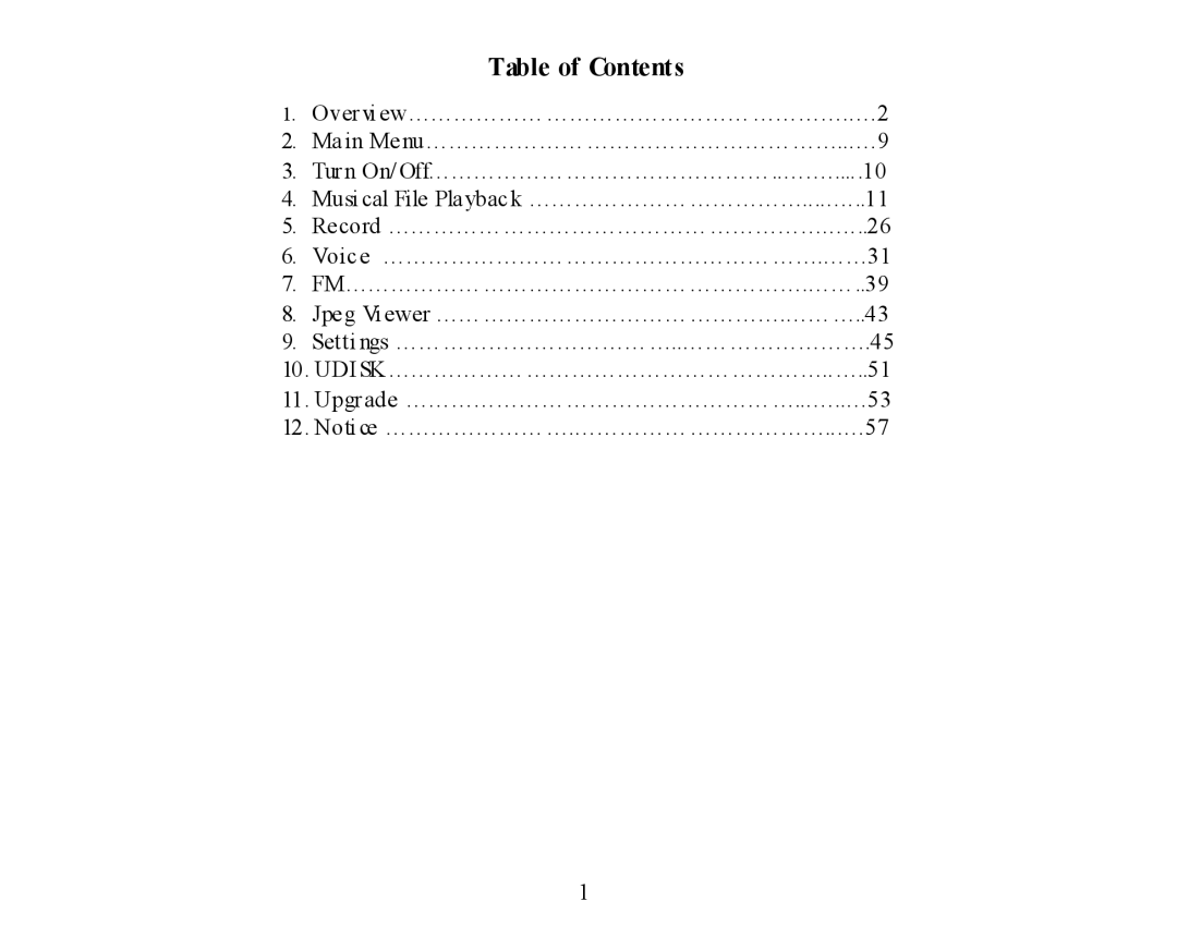 X-Micro Tech 400 user manual Table of Contents 