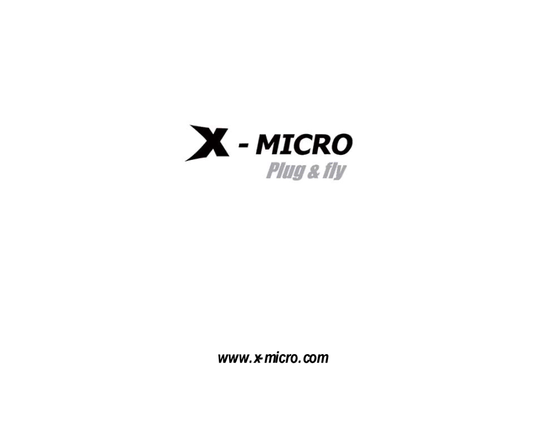 X-Micro Tech 400 user manual 