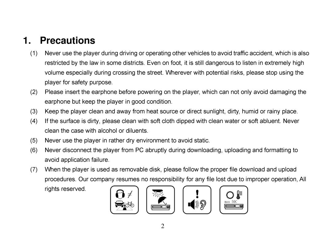 X-Micro Tech EVA 310 user manual Precautions 