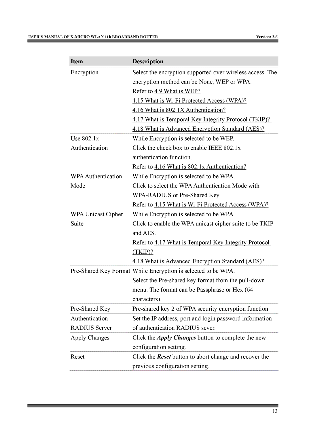 X-Micro Tech IEEE 802.11b user manual Tkip? 