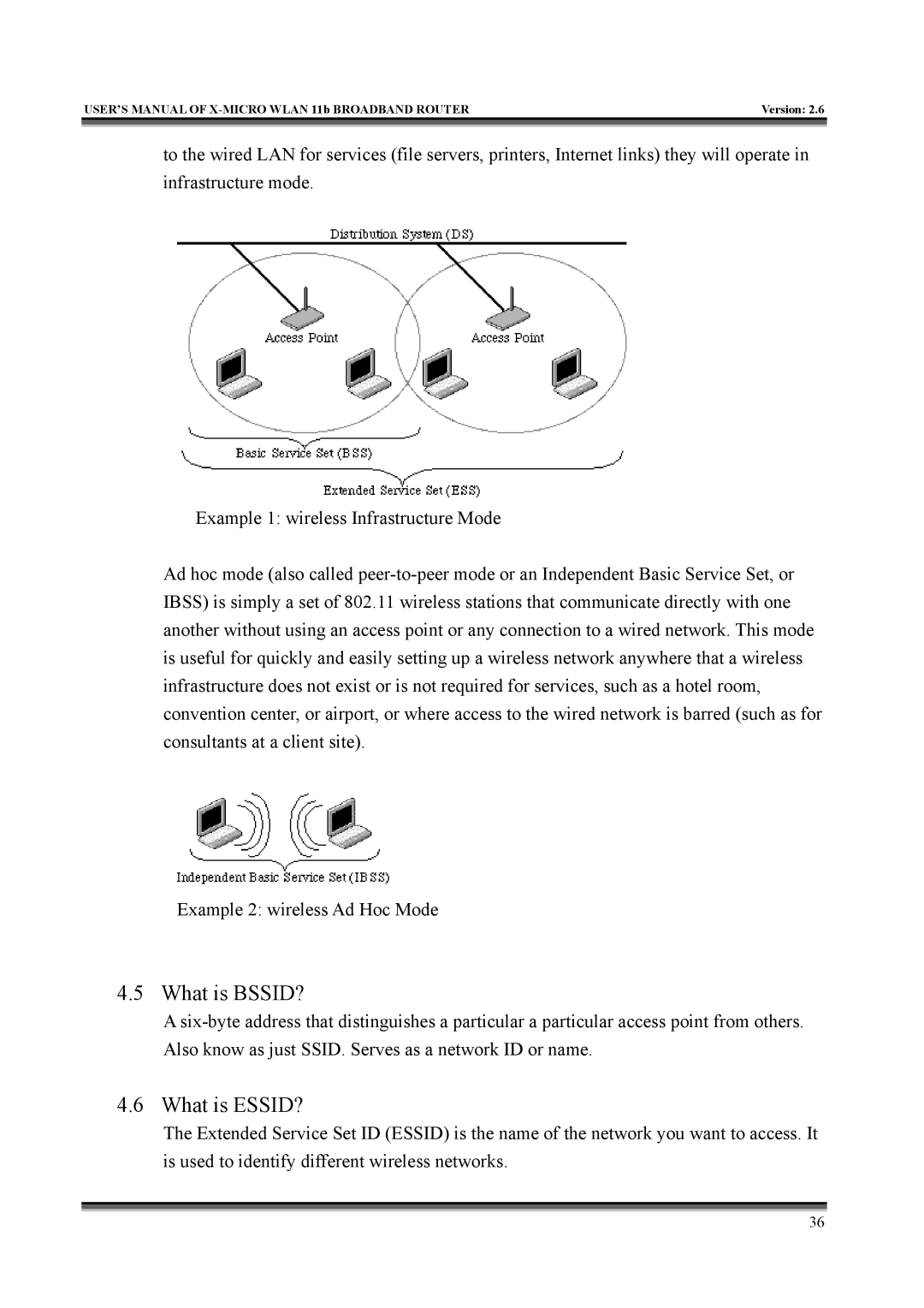 X-Micro Tech IEEE 802.11b user manual What is BSSID?, What is ESSID? 