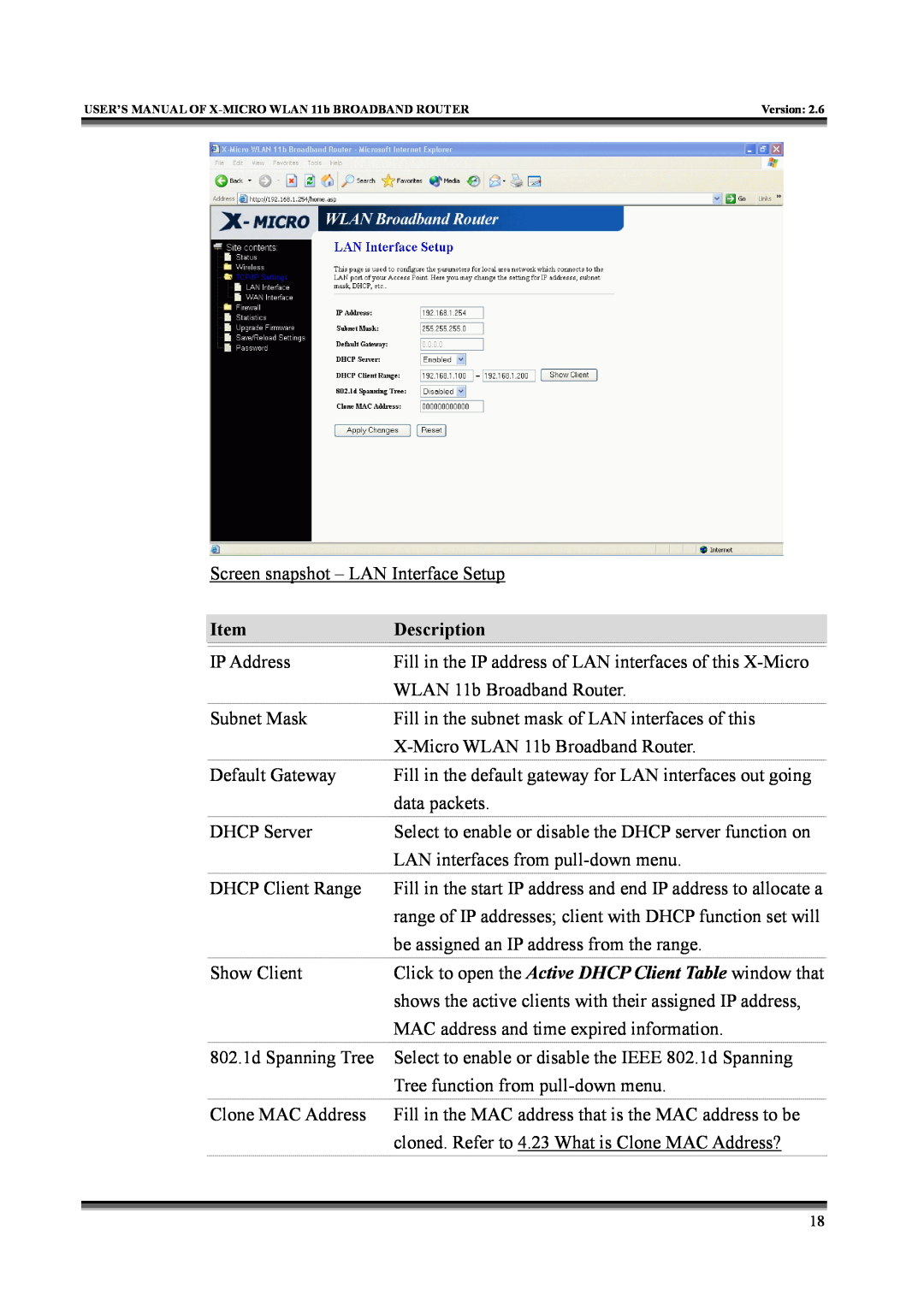 X-Micro Tech IEEE 802.11b user manual Description 