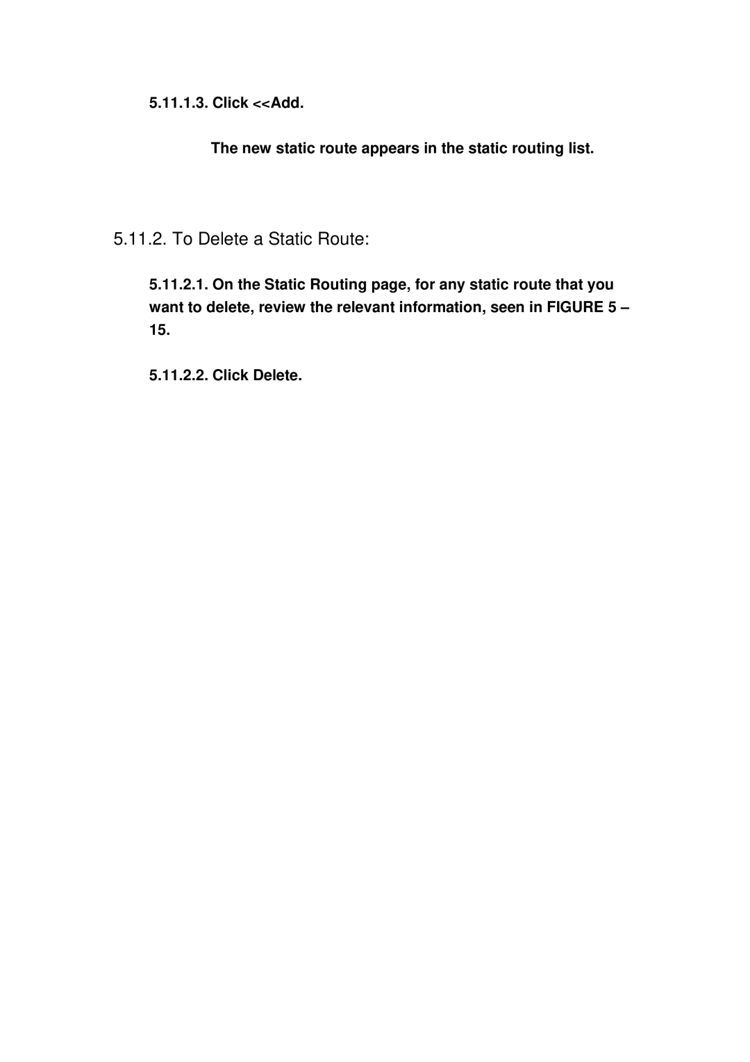 X-Micro Tech WLAN 11g user manual To Delete a Static Route 