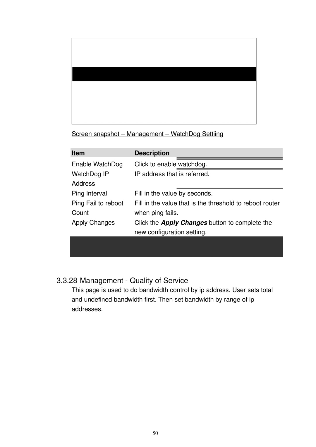 X-Micro Tech XWL-11GRTX user manual Management Quality of Service 