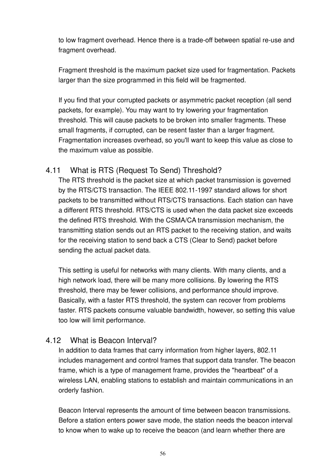 X-Micro Tech XWL-11GRTX user manual What is RTS Request To Send Threshold?, What is Beacon Interval? 