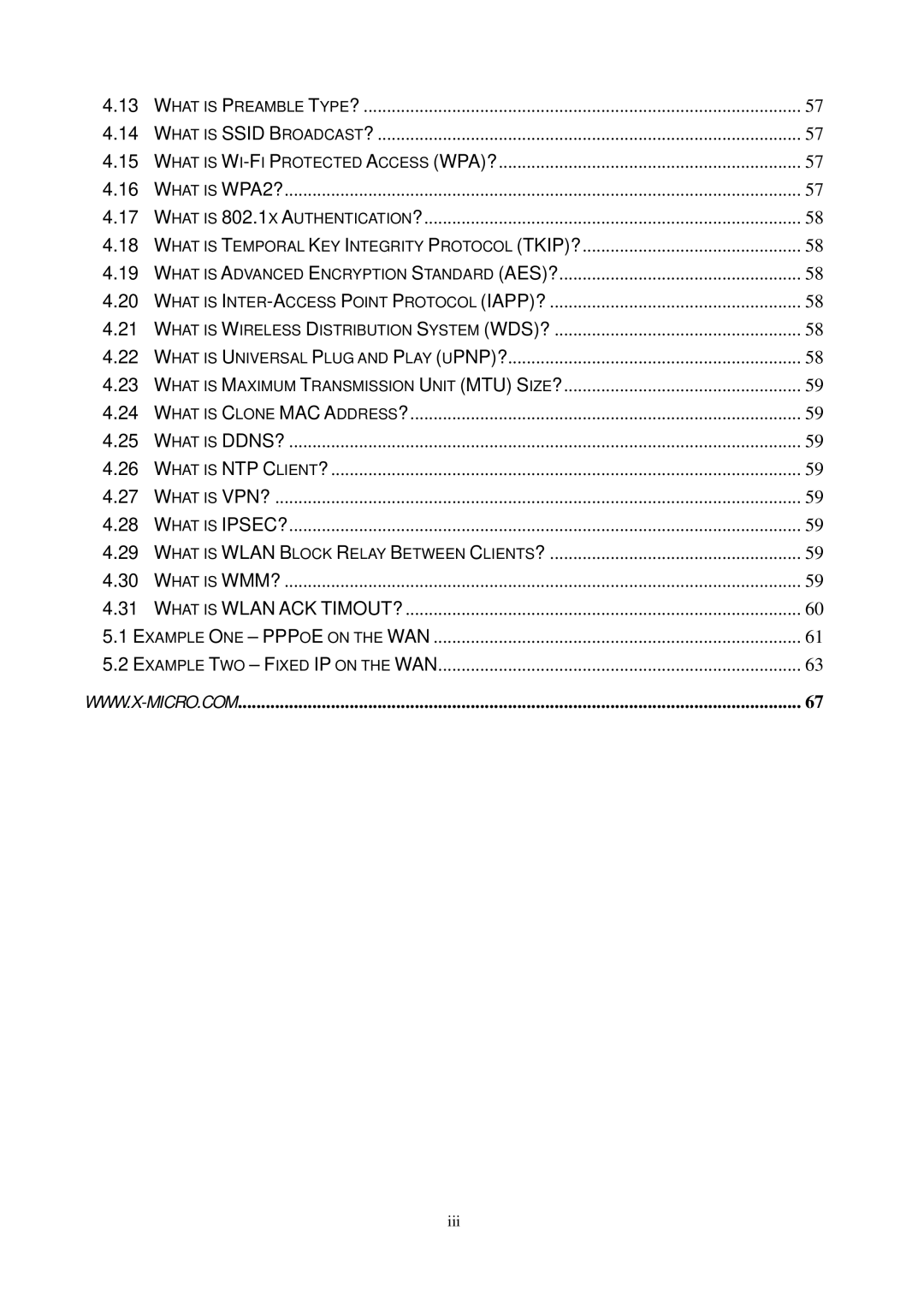 X-Micro Tech XWL-11GRTX user manual What is WMM? What is Wlan ACK TIMOUT? 