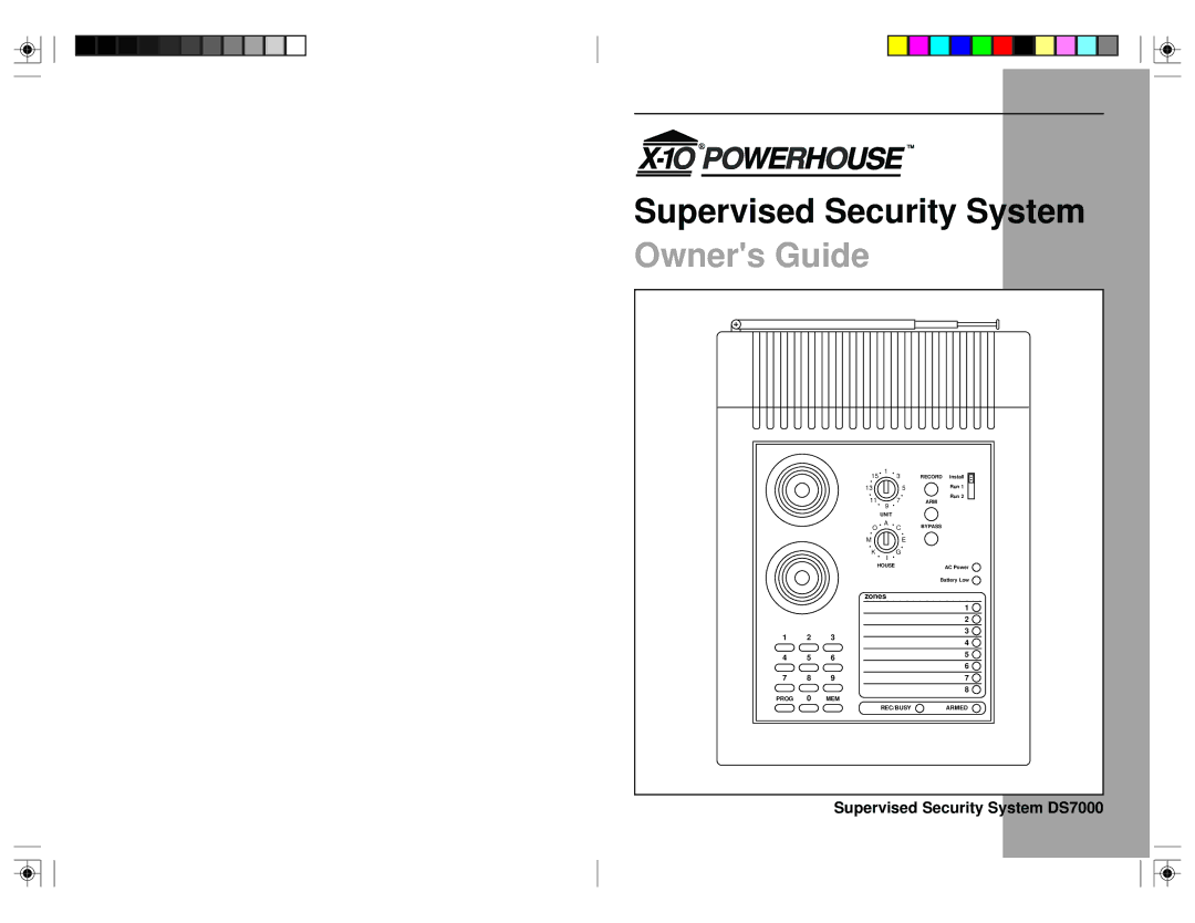 X10 Wireless Technology DS7000 manual Owners Guide 